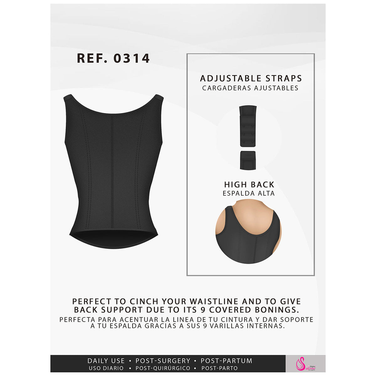 Fajas Salome 0314 | Waist Cincher Trainer Shapewear for women | Powernet - Pal Negocio