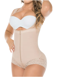 Bragas de busto abierto Post Op Faja Shapewear para mujeres con correas anchas y cremallera frontal | Powernet Fajas Salomé 411