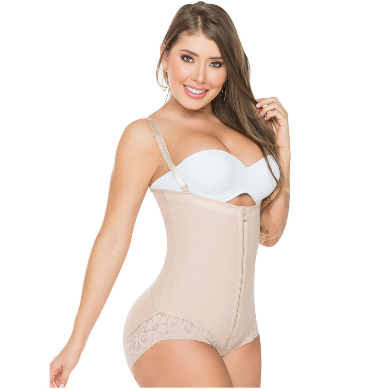 Fajas Salome 0412 | Strapless Butt Lifting Shapewear Girdle for Dresses | Daily Use Body Shaper - Pal Negocio