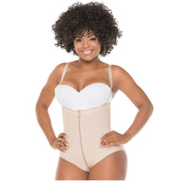 Fajas Salome 0418 | Strapless Butt Lifter Panty Bodysuit | Open-Bust Tummy Control Shapewear for Women