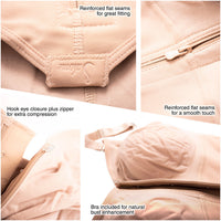 Fajas Salome 0420 | Hiphugger Body Shaper with Bra | Butt Lifter Tummy Control Shapewear