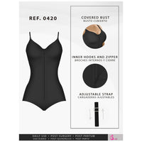 Fajas Salome 0420 | Hiphugger Body Shaper with Bra | Butt Lifter Tummy Control Shapewear