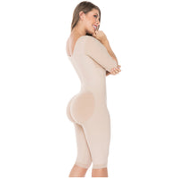 Fajas Salome 0525 Tummy Control Butt Lifter Knee And  Post Surgery Bodysuit Full Body Shaper for Women