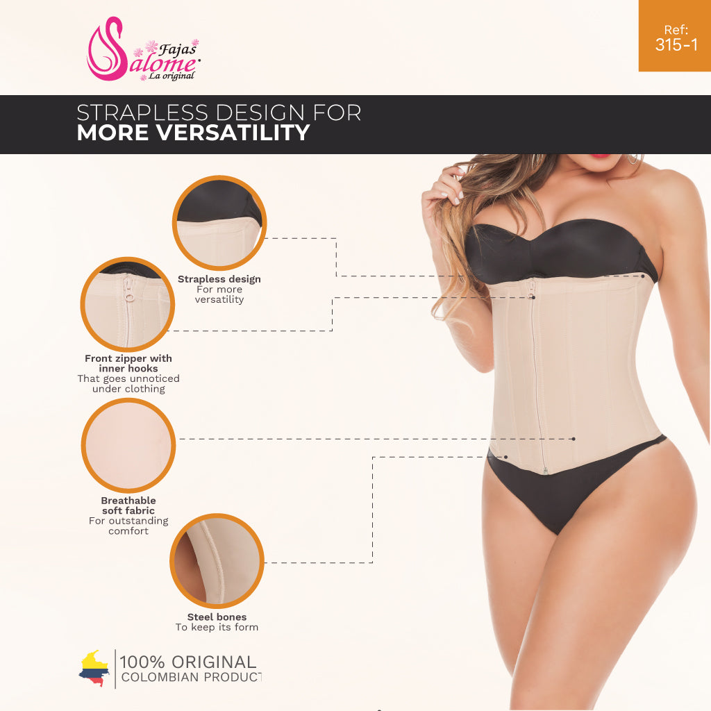 Fajas Salome 0315-1 | Waist Cincher Trainer for Women | Colombian Body Shaper for Daily Use