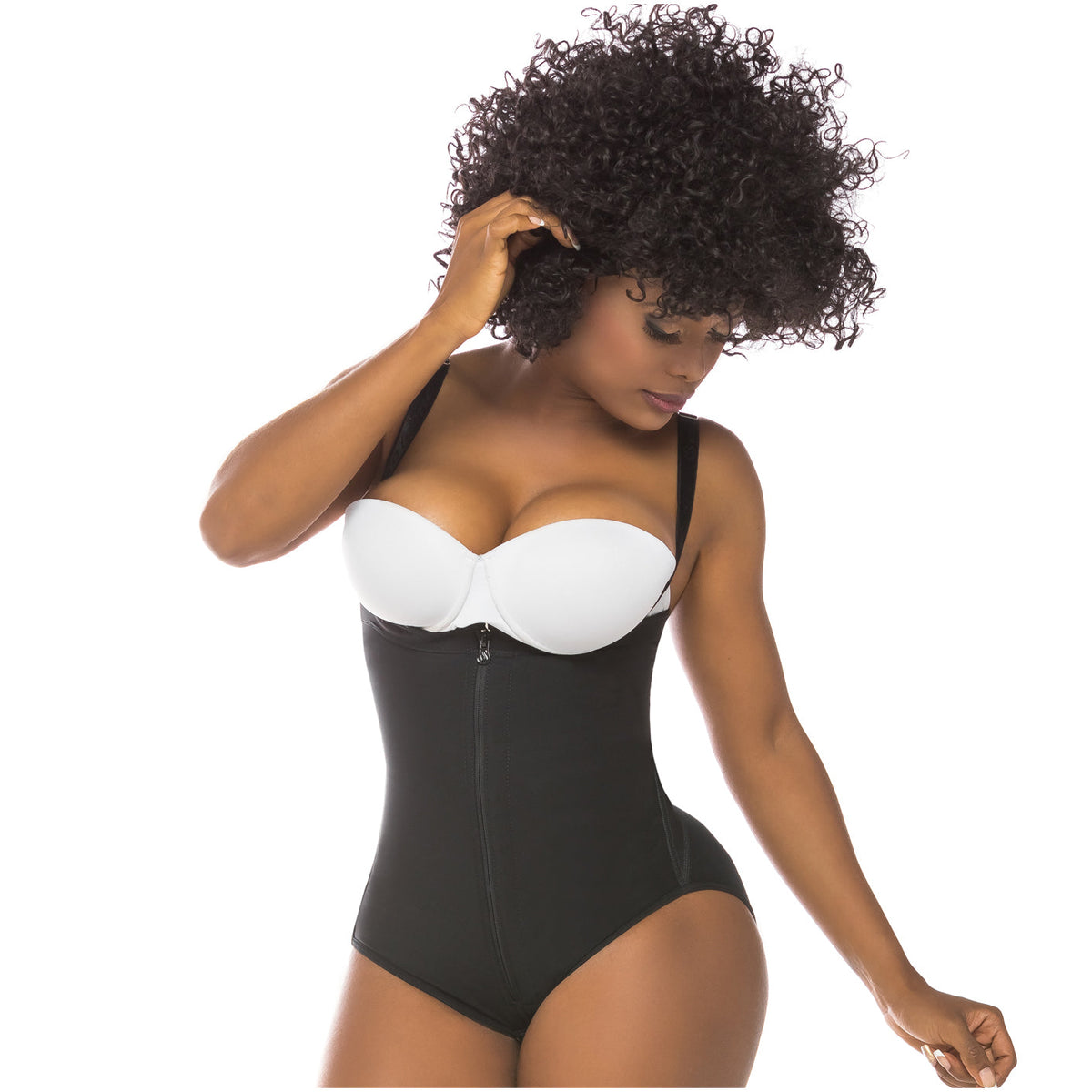 Fajas Salome 0418 | Strapless Butt Lifter Panty Bodysuit | Open-Bust Tummy Control Shapewear for Women