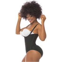 Fajas Salome 0418 | Strapless Butt Lifter Panty Bodysuit | Open-Bust Tummy Control Shapewear for Women