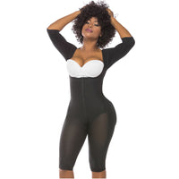 Fajas Salome 0525 Tummy Control Butt Lifter Knee And  Post Surgery Bodysuit Full Body Shaper for Women