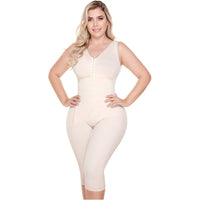 SONRYSE 010 | Colombian Shapewear Knee Lenght with Built-in bra & High Back | Post Surgery and Postpartum Use