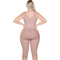 SONRYSE 010 | Colombian Shapewear Knee Lenght with Built-in bra & High Back | Post Surgery and Postpartum Use