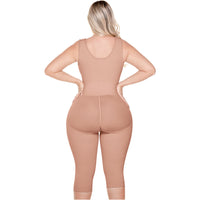 SONRYSE 010 | Colombian Shapewear Knee Lenght with Built-in bra & High Back | Post Surgery and Postpartum Use