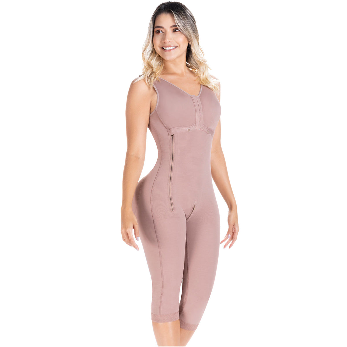 SONRYSE 014ZL  Knee Length with Built-in bra & High Back | Post Surgery and Postpartum Use