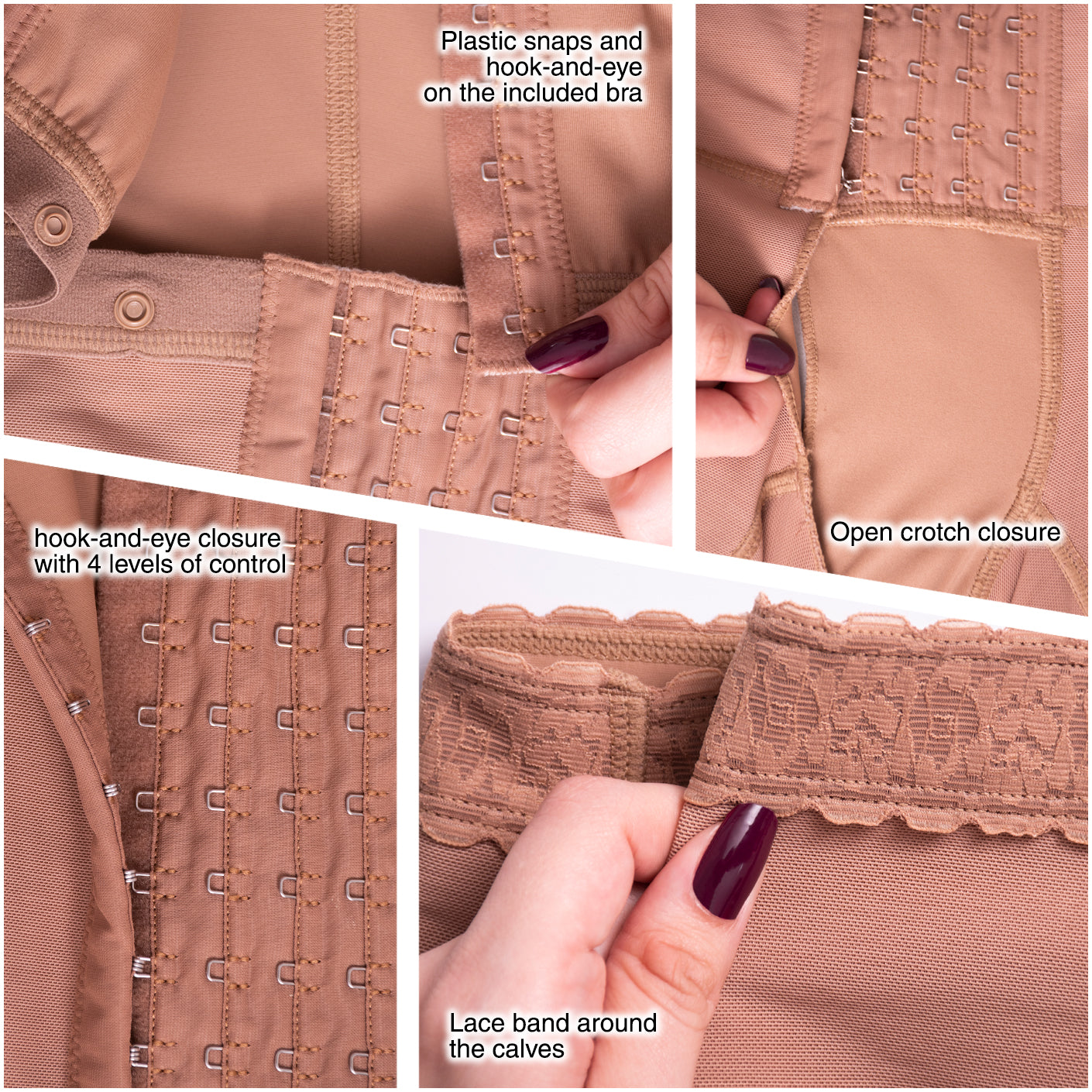 SONRYSE 052  Full Body Shaper for Post Surgery with Built-in Bra | Butt Lifting  and Tummy Control