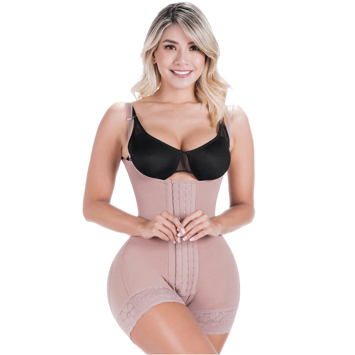 SONRYSE 068BF Postpartum & Post Surgery Tummy Tuck Lipo Compression Garment Open Bust Short Shapewear Bodysuit