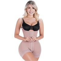 SONRYSE 068BF Postpartum & Post Surgery Tummy Tuck Lipo Compression Garment Open Bust Short Shapewear Bodysuit