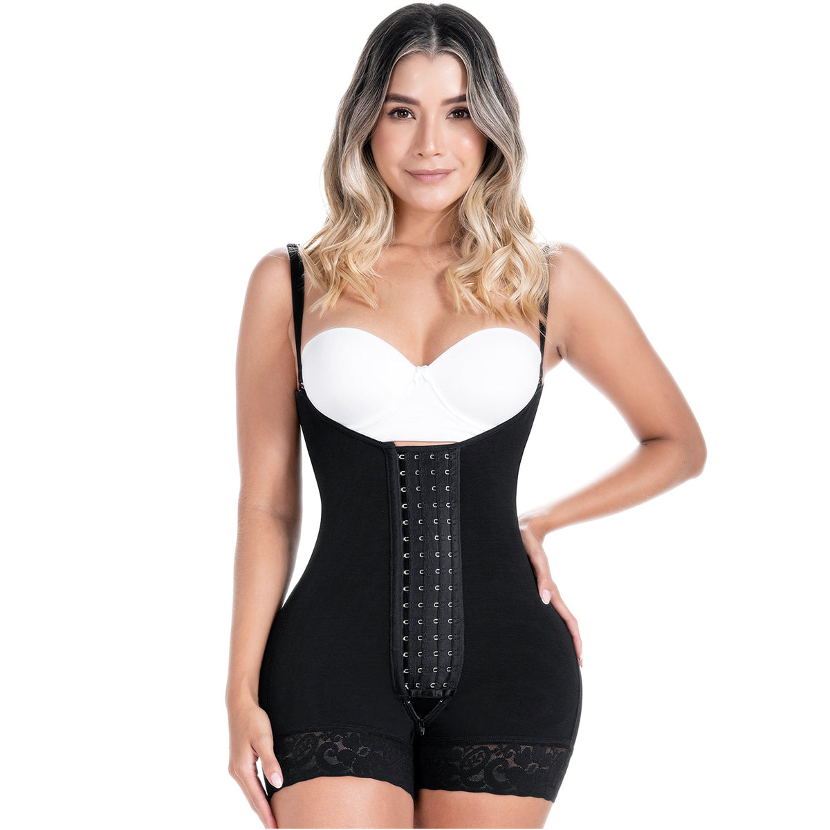 SONRYSE 068BF Postpartum & Post Surgery Tummy Tuck Lipo Compression Garment Open Bust Short Shapewear Bodysuit