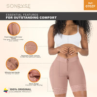 SONRYSE 070ZF Fajas Colombianas Control Bum Lift Shapewear Shorts | Uso diario