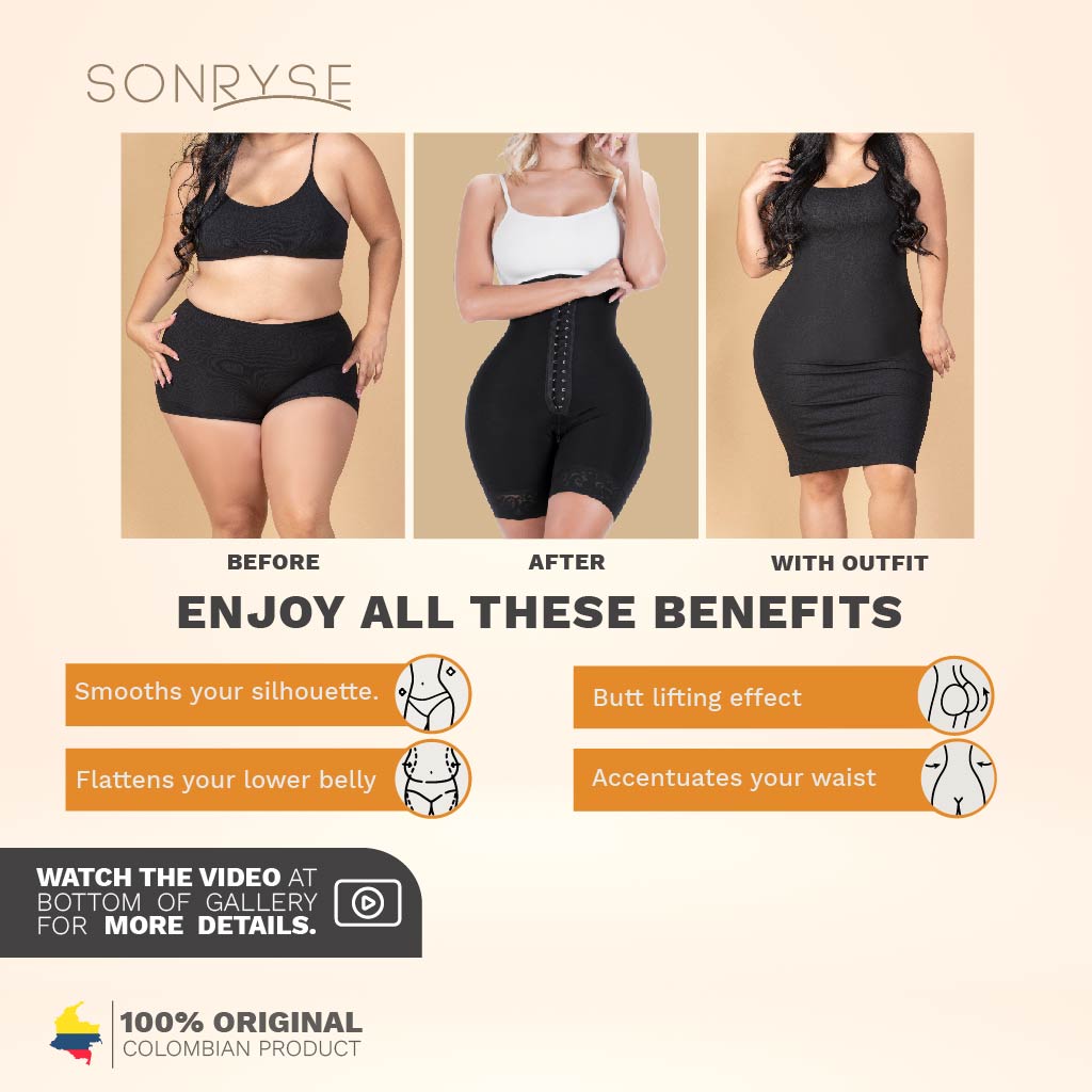SONRYSE 072BF Tummy Control Butt Lifting Shapewear Shorts | Daily Use