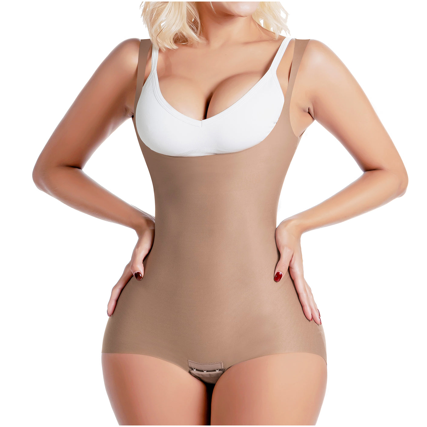 Sonryse SP23NC | Open Bust Daily Use Bodysuit Tummy Control for Women
