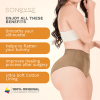 Sonryse SP645NC | 2-Pack Fajas  Tummy Control High Waist Seamless Shapewear Panties